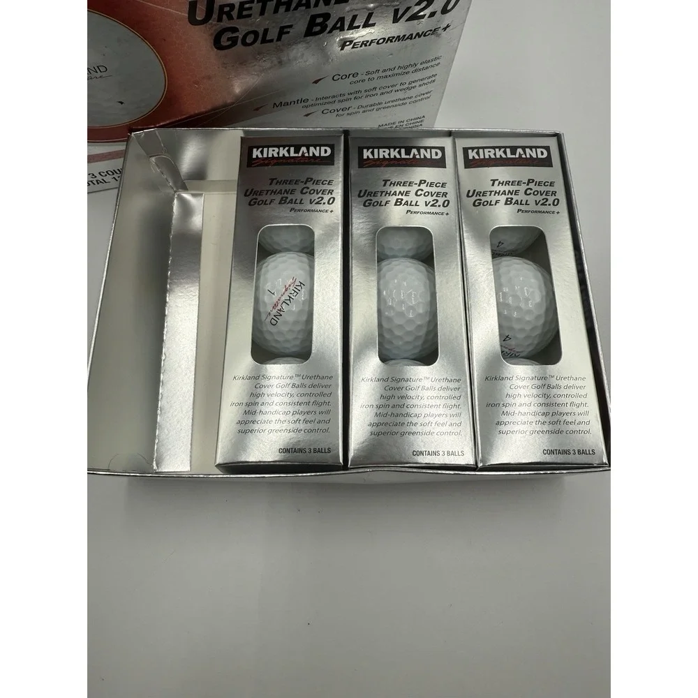Kirkland Three‎ Piece Urethane Cover Golf Ball V2.0. 9 Count